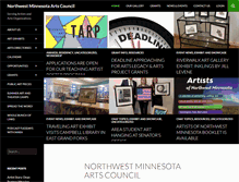 Tablet Screenshot of northwestminnesotaartscouncil.org